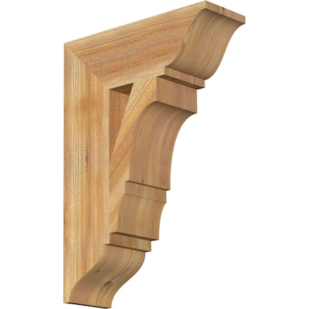Ekena Millwork Balboa Traditional Rough Sawn Bracket, Western Red Cedar, 6"W x 18"D x 26"H BKT06X18X26BOA01RWR